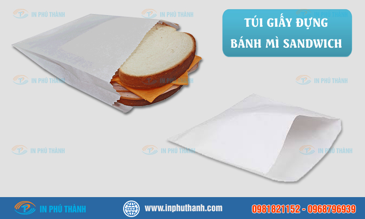 Túi giấy đựng bánh mì sandwich 