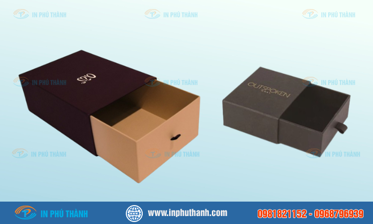 Hộp giấy Kraft vuông nhiều mẫu đẹp, thiết kế theo yêu cầu - In Phú Thành
