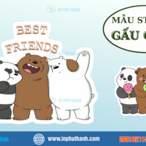 Sticker gấu cute