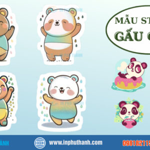 Sticker gấu cute