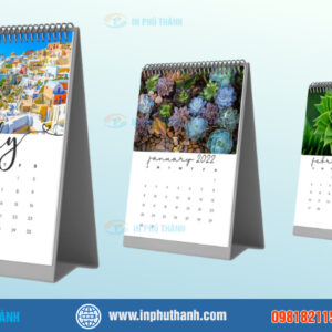 In lịch để bàn nhiều mẫu đẹp, thiết kế theo yêu cầu - In Phú Thành In lịch để bàn