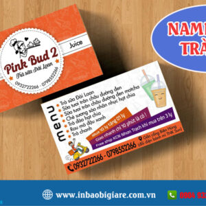 Name card trà sữa nhiều mẫu đẹp, thiết kế in theo yêu cầu - Phú Thành Name card trà sữa