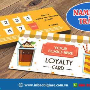 Name card mỹ phẩm nhận thiết kế, in theo yêu cầu - Bao Bì Phú Thành Name card trà sữa