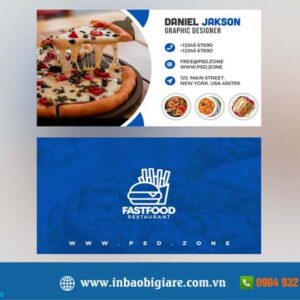 Name card food, nhận thiết kế in theo yêu cầu - Bao bì Phú Thành Name card food