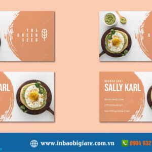 Name card food, nhận thiết kế in theo yêu cầu - Bao bì Phú Thành Name card food
