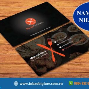 Name card giám đốc +20 mẫu thiết kế đẹp, sang trọng - Bao bì Phú Thành Name card nhà hàng