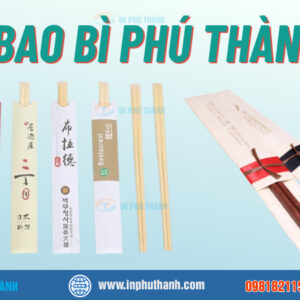 Túi giấy đựng đũa nhiều mẫu đẹp, sang trọng - In Phú Thành Túi giấy đựng đũa