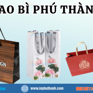 Túi giấy Ivory nhiều mẫu đẹp, thiết kế theo yêu cầu - In Phú Thành Túi giấy Ivory