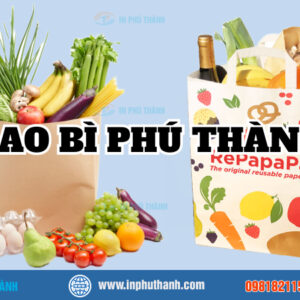 Túi giấy đựng rau củ quả nhiều mẫu thiết kế đẹp - In Phú Thành Túi giấy đựng rau