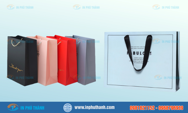 Túi giấy Couche nhiều mẫu đẹp thiết kế theo yêu cầu - In Phú Thành