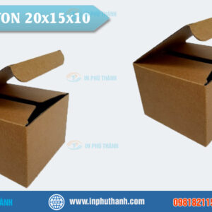 Hộp carton 10x10x8 sản xuất theo yêu cầu - In Phú Thành Hộp carton 10x10x8