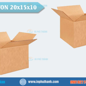 Hộp carton 10x10x8 sản xuất theo yêu cầu - In Phú Thành Hộp carton 10x10x8