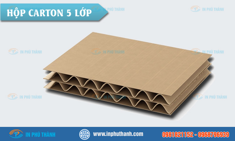 Hộp carton 5 lớp nhiều mẫu đẹp, sang trọng - In Phú Thành