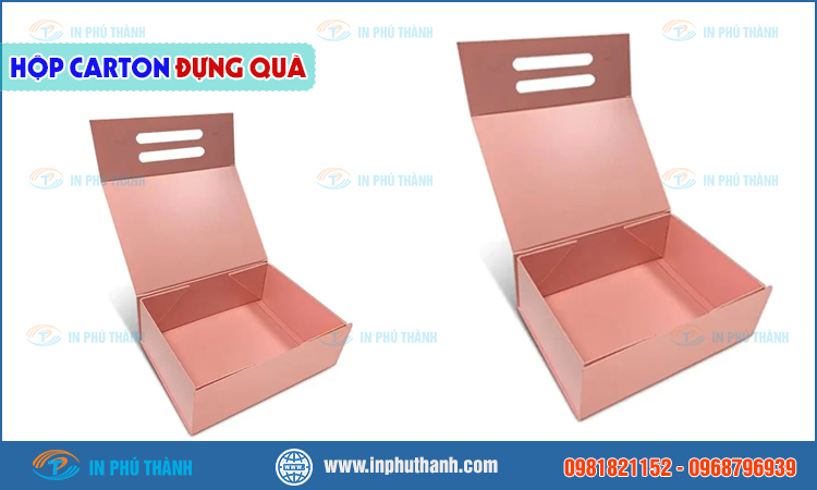 Hộp carton đựng quà nhiều mẫu đẹp thiết kế theo yêu cầu - In Phú Thành Hộp carton đựng quà