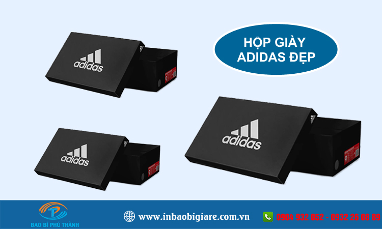Hộp giày adidas nhiều mẫu đẹp thiết kế theo yêu cầu - Bao bì Phú Thành