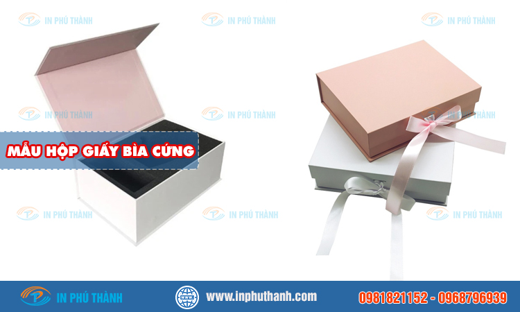 Hộp giấy bìa cứng nhiều mẫu đẹp, sang trọng - In Phú Thành Hộp giấy bìa cứng