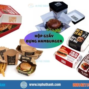 Hộp giấy đựng sushi nhiều mẫu đẹp, sang trọng - In Phú Thành Hộp giấy đựng hamburger