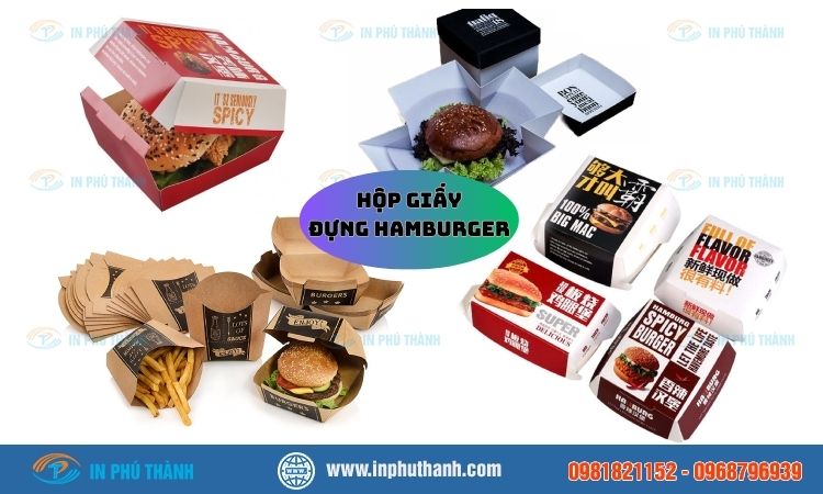 Hộp giấy đựng sushi nhiều mẫu đẹp, sang trọng - In Phú Thành Hộp giấy đựng hamburger