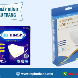 Hộp giấy đựng khẩu trang thiết kế in theo yêu cầu - Bao bì Phú Thành Hộp giấy đựng khẩu trang
