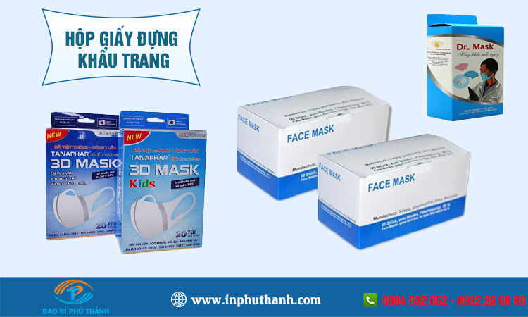 Hộp giấy đựng chén thiết kế in theo yêu cầu - Bao bì Phú Thành Hộp giấy đựng khẩu trang