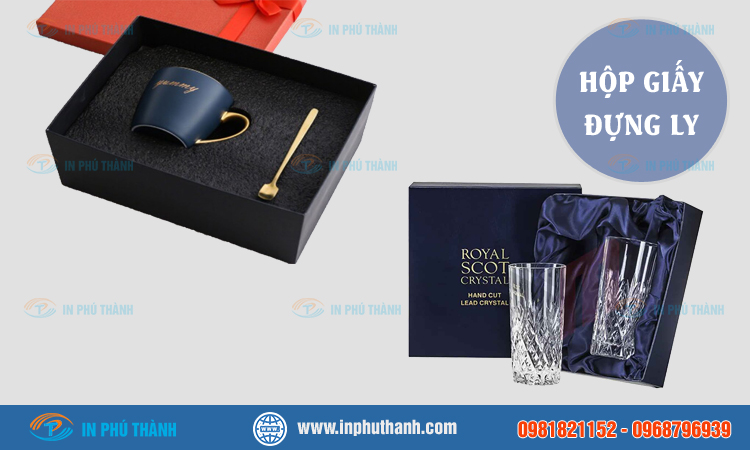 Hộp giấy đựng lý nhiều mẫu đẹp, sang trọng - In Phú Thành Hộp giấy đựng ly