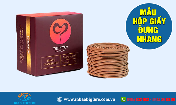 Hộp giấy đựng khẩu trang thiết kế in theo yêu cầu - Bao bì Phú Thành Hộp giấy đựng nhang