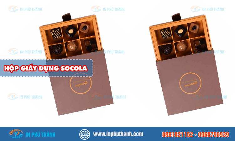 Hộp giấy đựng socola nhiều mẫu đẹp thiết kế theo yêu cầu - In Phú Thành