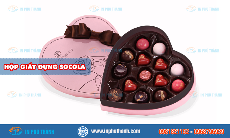 Hộp giấy đựng socola nhiều mẫu đẹp thiết kế theo yêu cầu - In Phú Thành