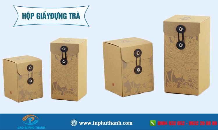Hộp giấy đựng khẩu trang thiết kế in theo yêu cầu - Bao bì Phú Thành Hộp giấy đựng trà