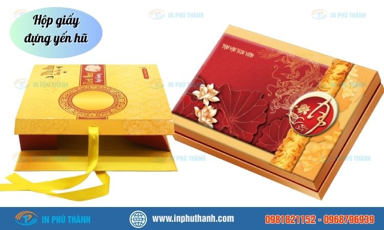 Hộp giấy đựng sushi nhiều mẫu đẹp, sang trọng - In Phú Thành Hộp giấy đựng yến hũ