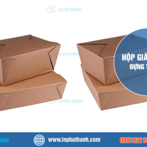 Hộp giấy đựng sushi nhiều mẫu đẹp, sang trọng - In Phú Thành Hộp giấy kraft đựng thức ăn