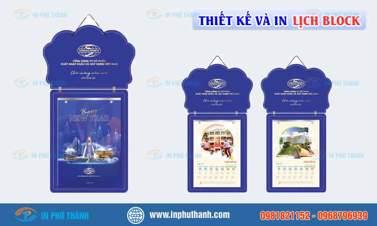Lịch block nhiều mẫu đẹp, thiết kế theo yêu cầu - In Phú Thành In lịch block