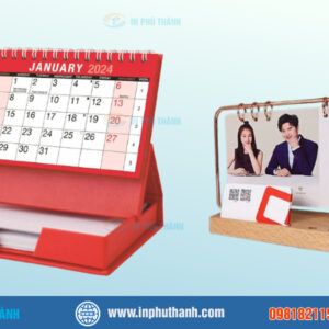 In lịch để bàn nhiều mẫu đẹp, thiết kế theo yêu cầu - In Phú Thành In lịch để bàn