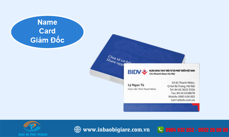Name card giám đốc +20 mẫu thiết kế đẹp, sang trọng - Bao bì Phú Thành Name card giám đốc