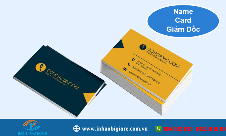 Name card giám đốc +20 mẫu thiết kế đẹp, sang trọng - Bao bì Phú Thành Name card giám đốc
