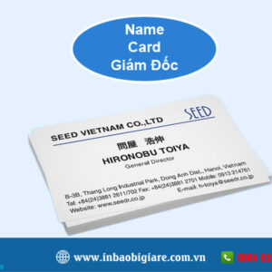 Name card giám đốc +20 mẫu thiết kế đẹp, sang trọng - Bao bì Phú Thành Name card giám đốc
