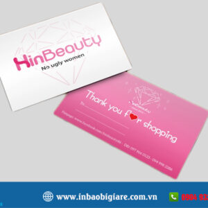 Name card mỹ phẩm nhận thiết kế, in theo yêu cầu - Bao Bì Phú Thành Name card mỹ phẩm