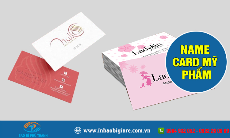Name card food, nhận thiết kế in theo yêu cầu - Bao bì Phú Thành Name card mỹ phẩm