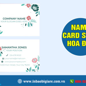 Name card shop hoa đẹp, thiết kế in theo yêu cầu - bao bì Phú Thành Name card shop hoa