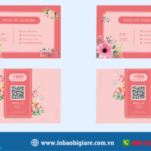 Name card shop hoa đẹp, thiết kế in theo yêu cầu - bao bì Phú Thành Name card shop hoa