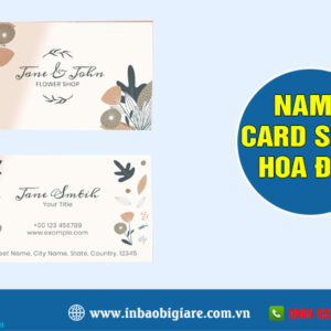 Name card shop hoa đẹp, thiết kế in theo yêu cầu - bao bì Phú Thành Name card shop hoa