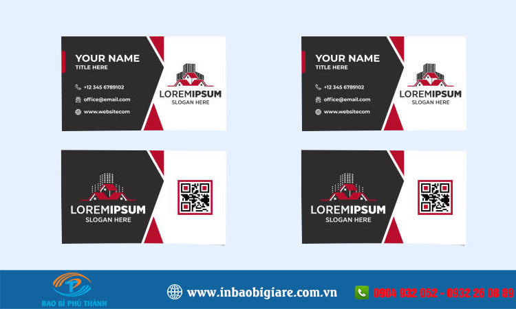 Name card xây dựng nhận thiết kế in theo yêu cầu - Bao bì Phú Thành