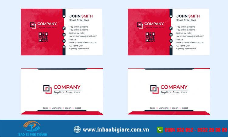 Name card xây dựng nhận thiết kế in theo yêu cầu - Bao bì Phú Thành