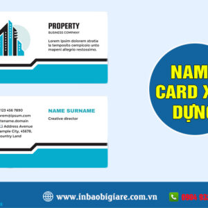 Name card food, nhận thiết kế in theo yêu cầu - Bao bì Phú Thành Name card xây dựng