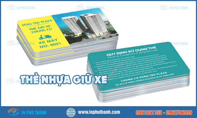 Thẻ nhựa giữ xe nhiều mẫu đẹp, sang trọng - In Phú Thành