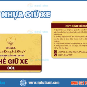 Thẻ nhựa giữ xe