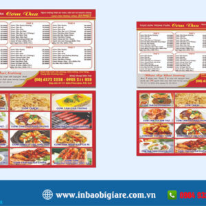 Tờ rơi quảng cáo du lịch nhiều mẫu đẹp, thiết kế in theo yêu cầu - Phú Thành Tờ rơi quán cơm