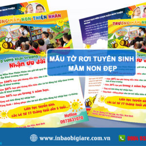 Tờ rơi tuyển sinh mầm non