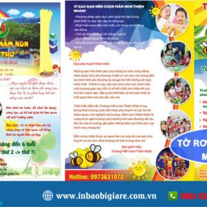 Tờ rơi tuyển sinh mầm non +10 mẫu đẹp thiết kế theo yêu cầu - Phú Thành Tờ rơi tuyển sinh mầm non