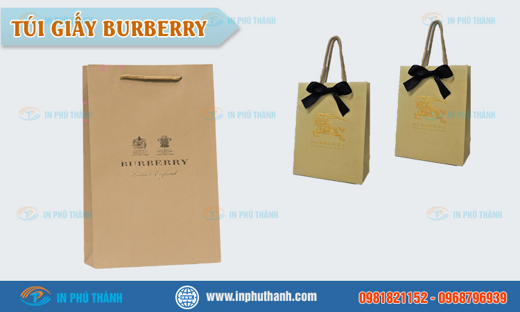 Túi giấy burberry nhiều mẫu đẹp, sang trọng - In Phú Thành Túi giấy burberry